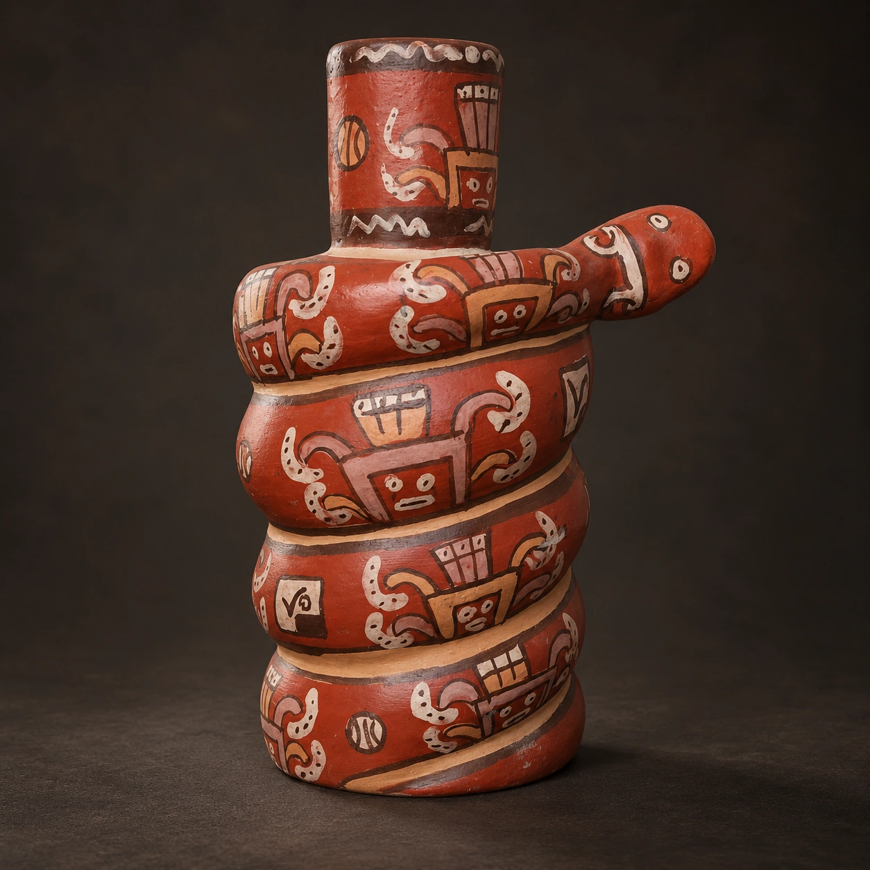 Vaso Wari con Serpientes - Vista 2
