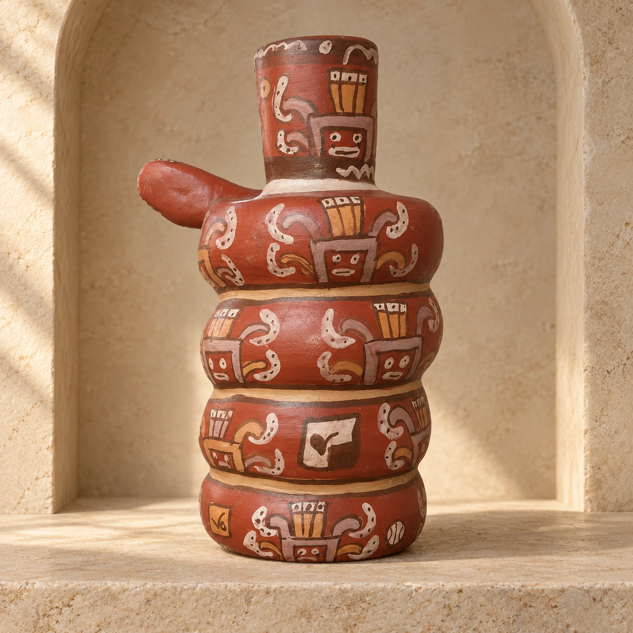 Vaso Wari con Serpientes - Vista 3
