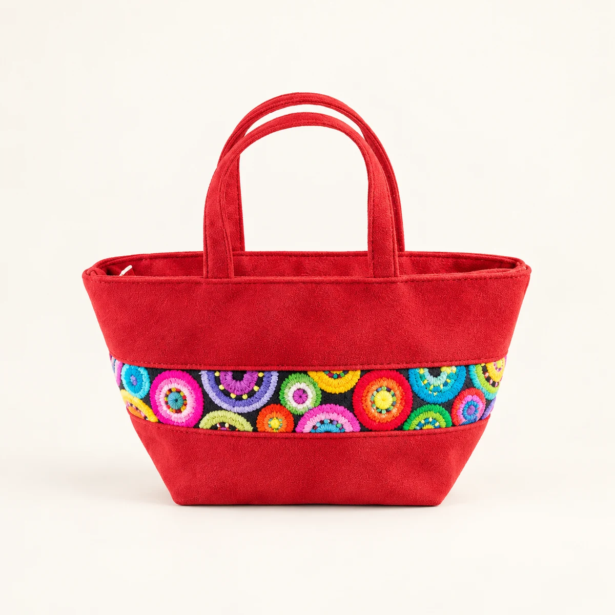 Bolso de Mano Coqueta (Rojo floral)