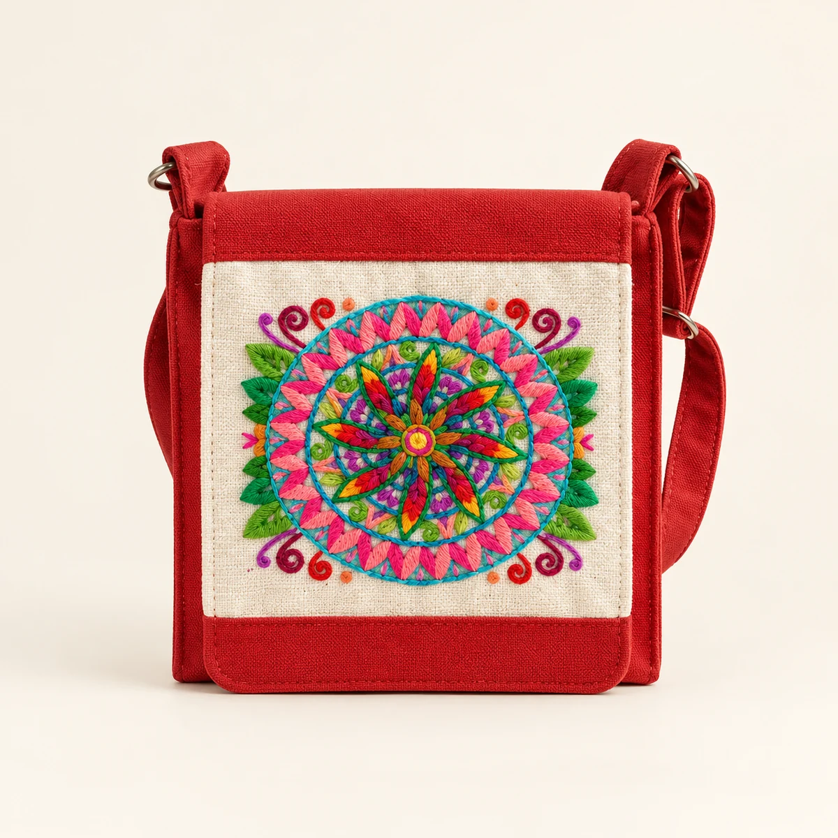 Bolso Mándala (Rojo chakana)