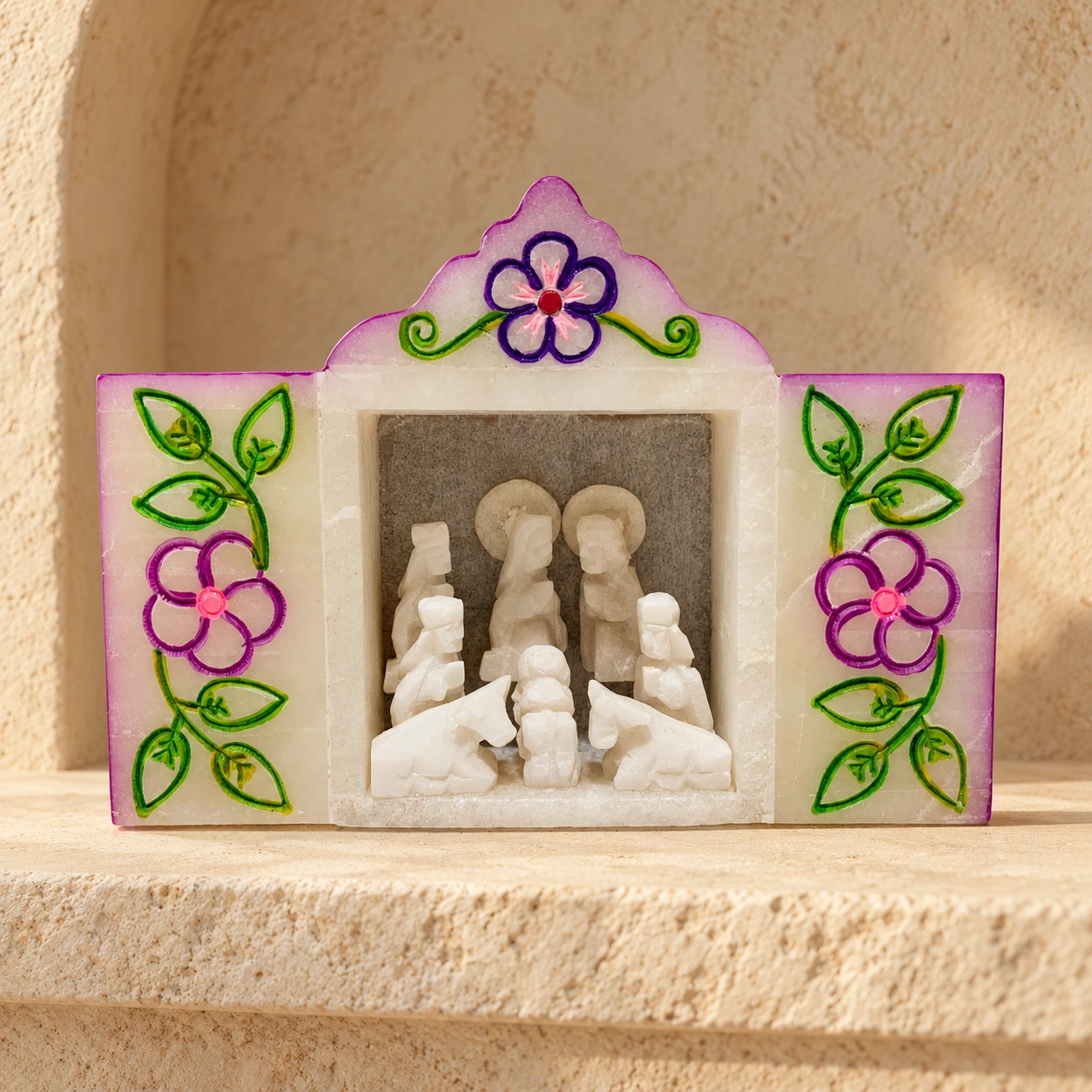 Retablo Pequeño Pintado en Piedra de Huamanga - Vista 3