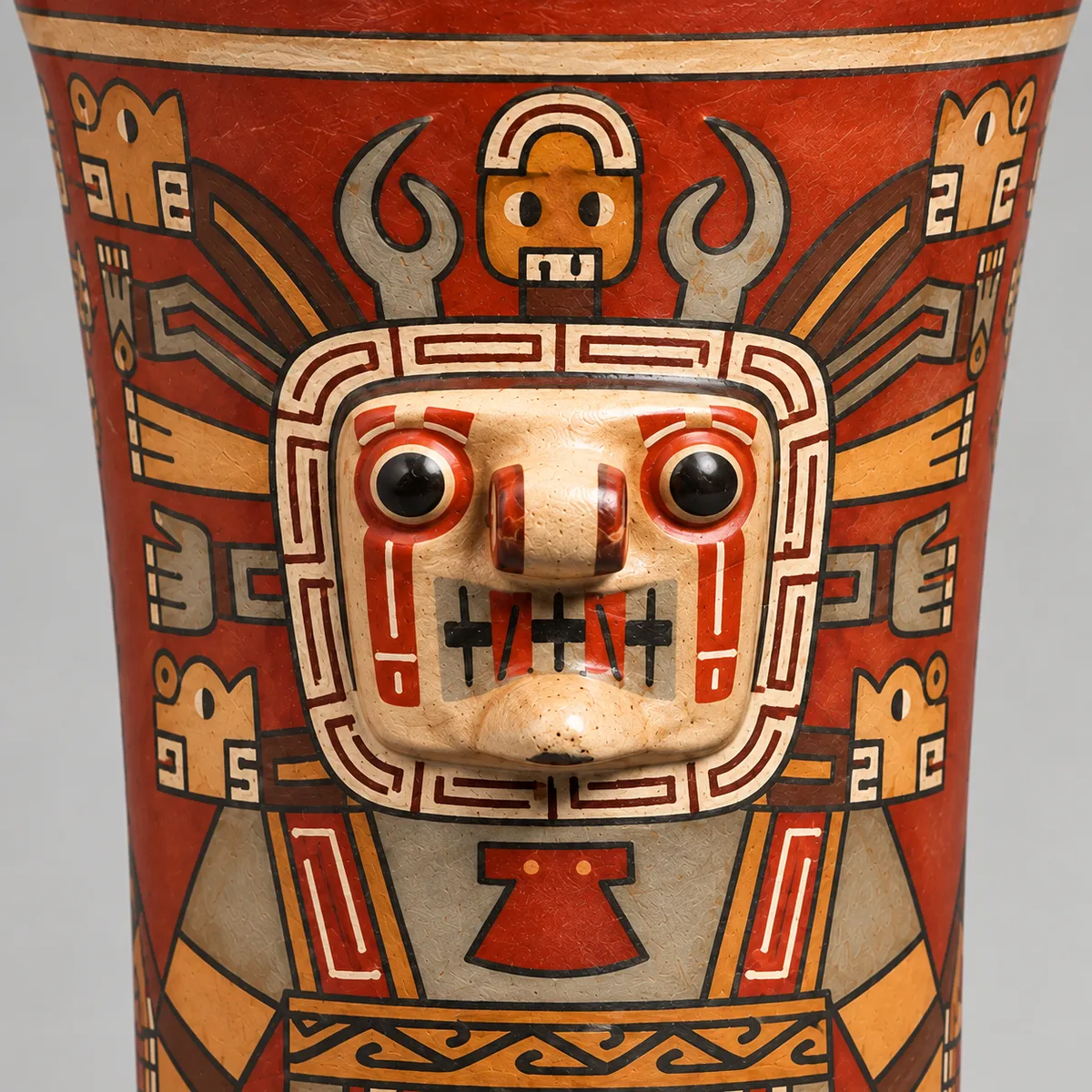 Polychrome Qero Inspired by Wari Art - View 2