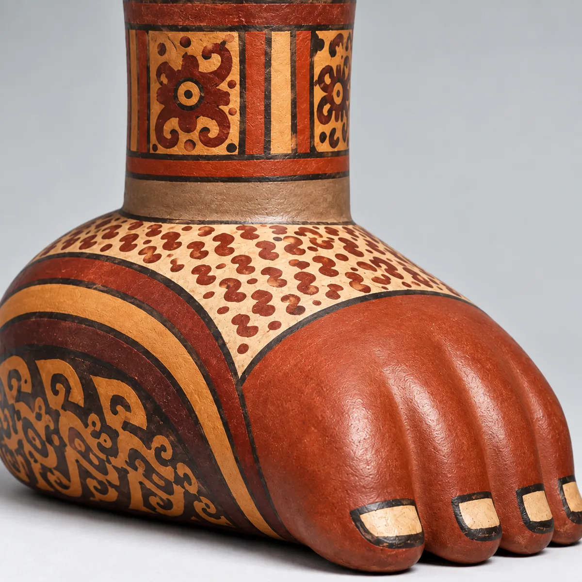 Wari-Inspired Sculptural Foot Vessel - View 2