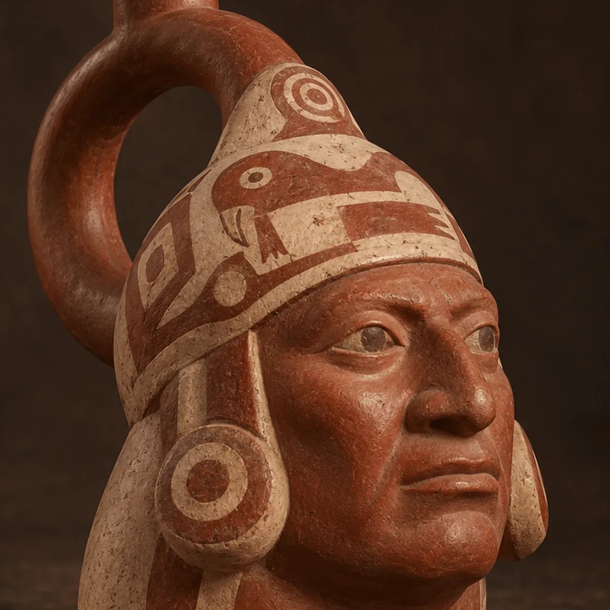 Vasija Retrato de Dignatario Moche - Vista 2