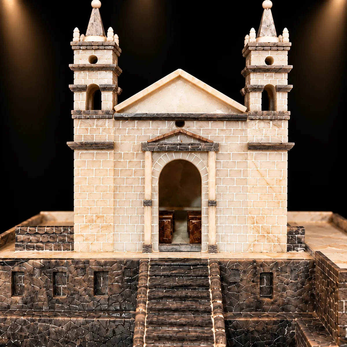 Templo Tallado en Piedra de Huamanga con Dos Torres - Vista 2