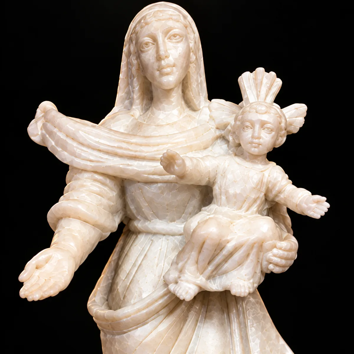 Virgen del Carmen Rosayuq Barroco Sayayniyuq Alabastropi - Vista 2