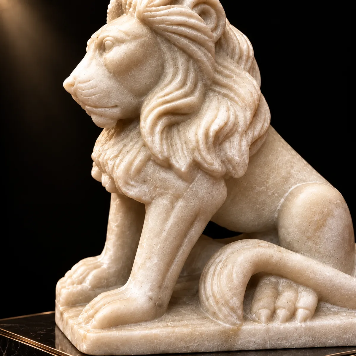 Felid Sculpture in Huamanga Stone - View 2