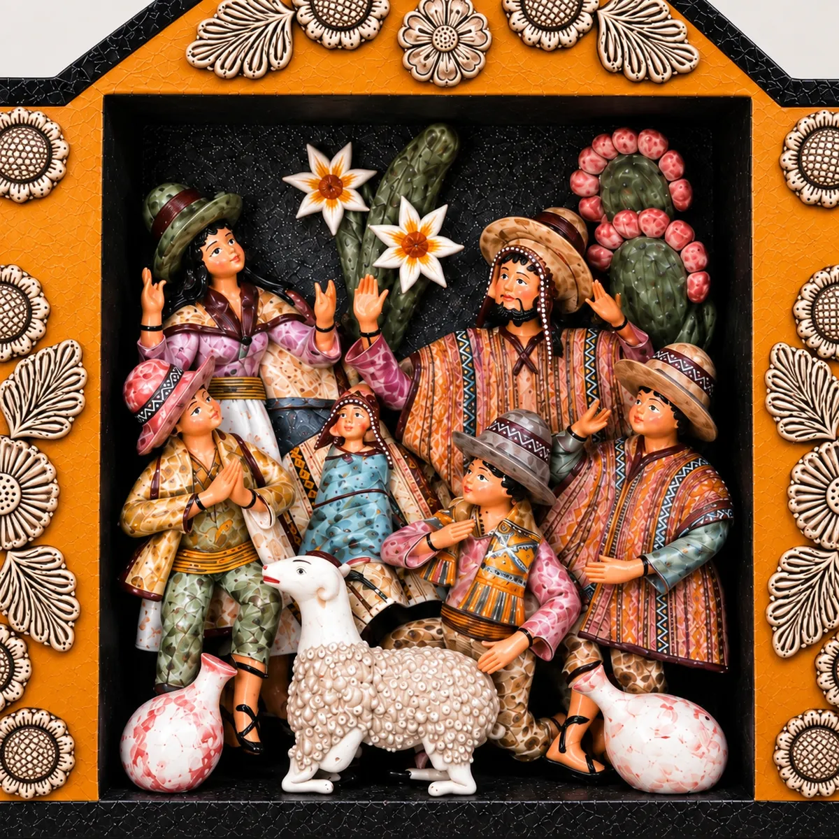 Retablo Monocromático Capilla Remate Ovalado Blanco Níveo - Vista 2