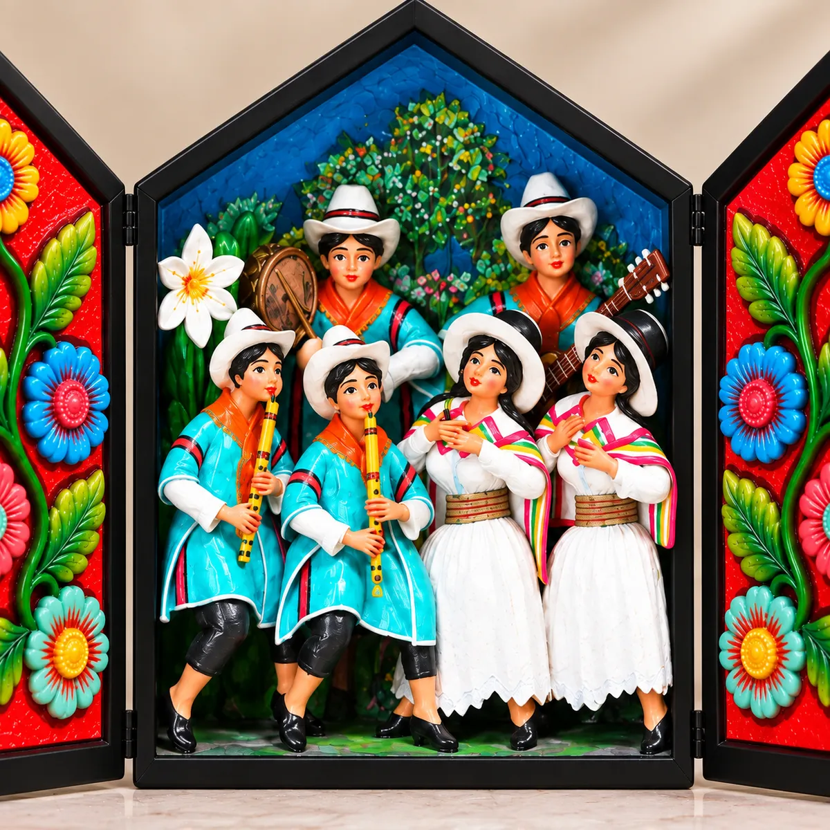 Retablo Ayacuchano Tradicional Comparsa Festiva de Carnaval Ayacuchano - Vista 2