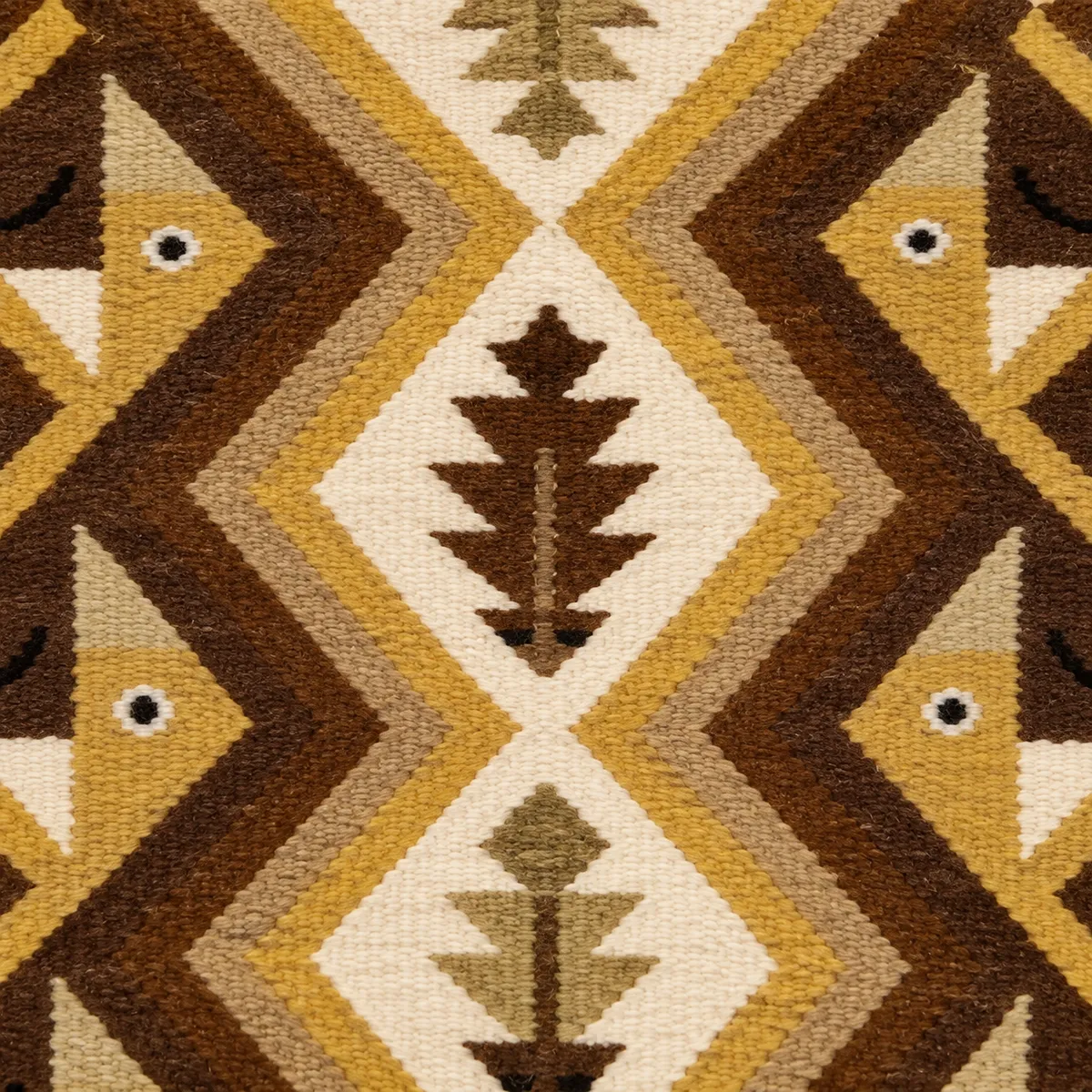 Ocre Marfil Romboyuq Saywachi Tapiz - Vista 2